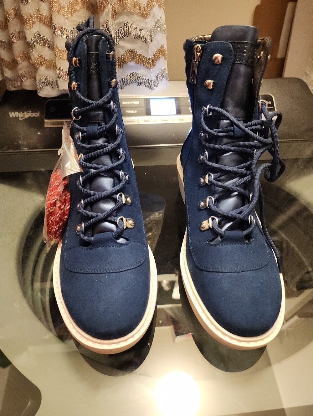 Kenneth Cole Reaction Navy Marine Hiker Sport High Top Boots